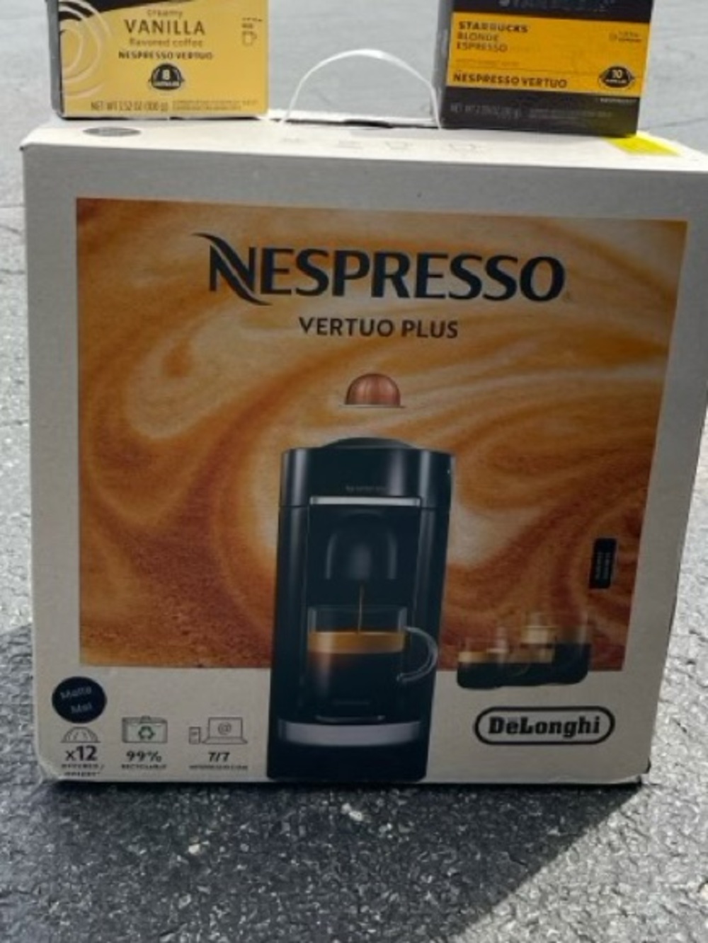 Nespresso Vertuo Plus by DeLonghi - Black with Copper Accent